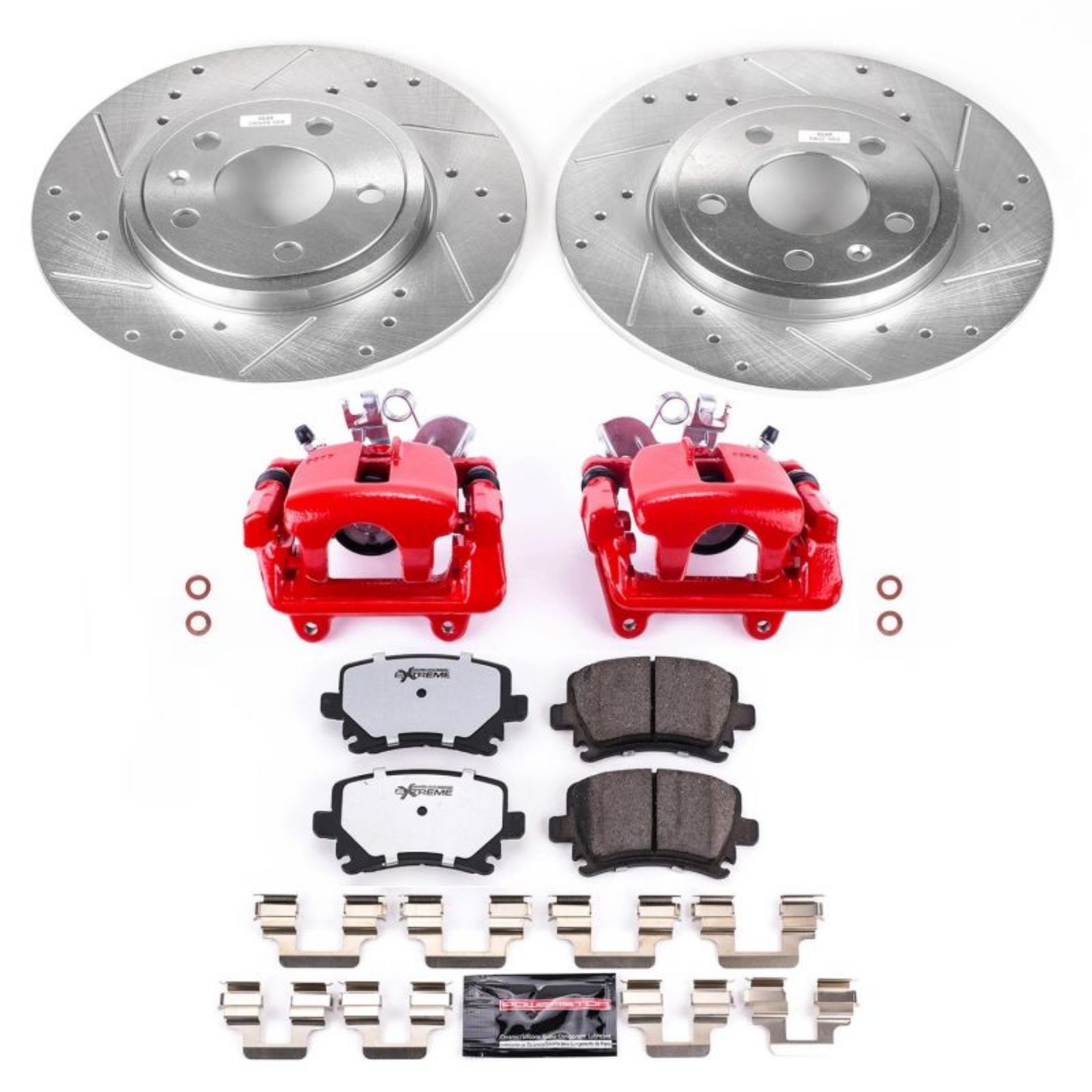 Picture of Power Stop 05-09 Audi A4 Rear Z26 Street Warrior Brake Kit w-Calipers