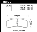 Picture of Hawk Universal Brembo DTC-70 Race Brake Pads Thickness 1-018