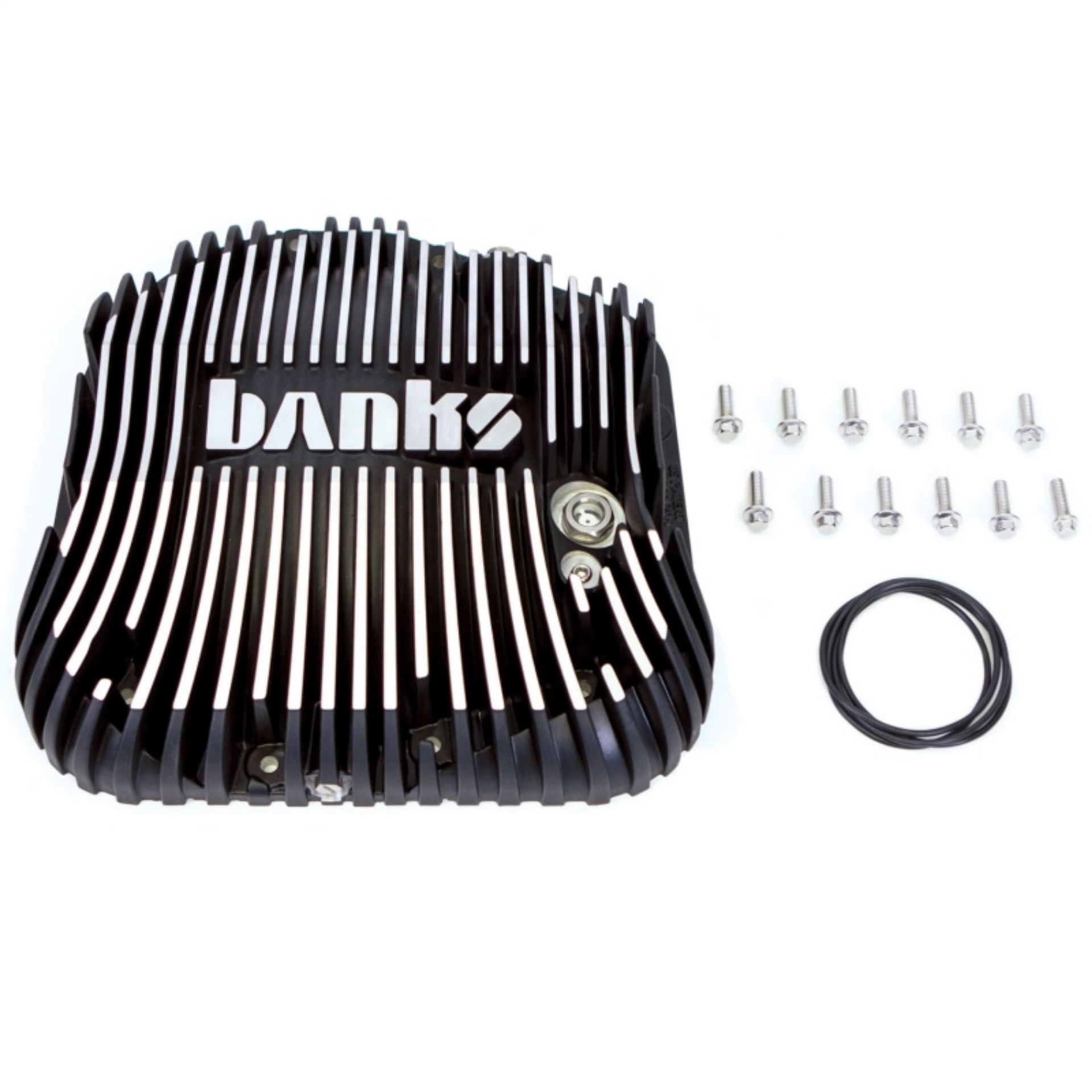 Picture of Banks Power 85-19 Ford F250- F350 10-25in 12 Bolt Black Milled Differential Cover Kit