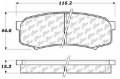 Picture of StopTech 03-20 Toyota 4Runner- 07-14 FJ Cruiser Street Rear Touring Brake Pads