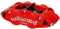 Picture of Wilwood Caliper-Forged Narrow Superlite 6R-R-H 1-75-1-25in-1-25in Pistons 1-25in Rotor - Red