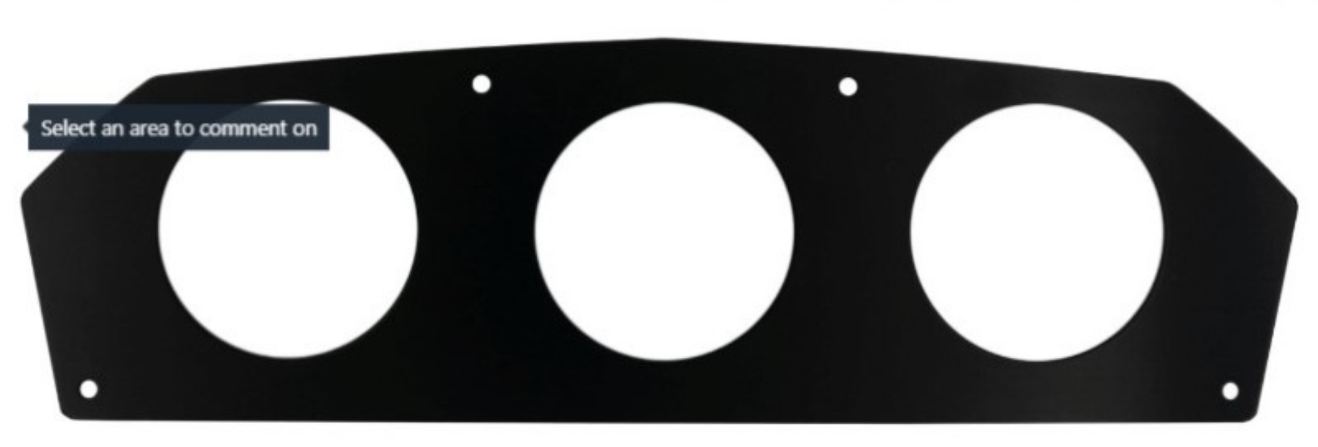 Picture of Autometer CAN-AM 12-18  Maverick - 10-20 3 Gauge Dash Panel Fits 2-1-16in Gauges