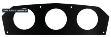 Picture of Autometer CAN-AM 12-18  Maverick - 10-20 3 Gauge Dash Panel Fits 2-1-16in Gauges