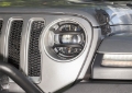 Picture of Rugged Ridge 18-20 Jeep Wrangler JL - 2020 Jeep Gladiator JT Black Elite Headlight Guards Black