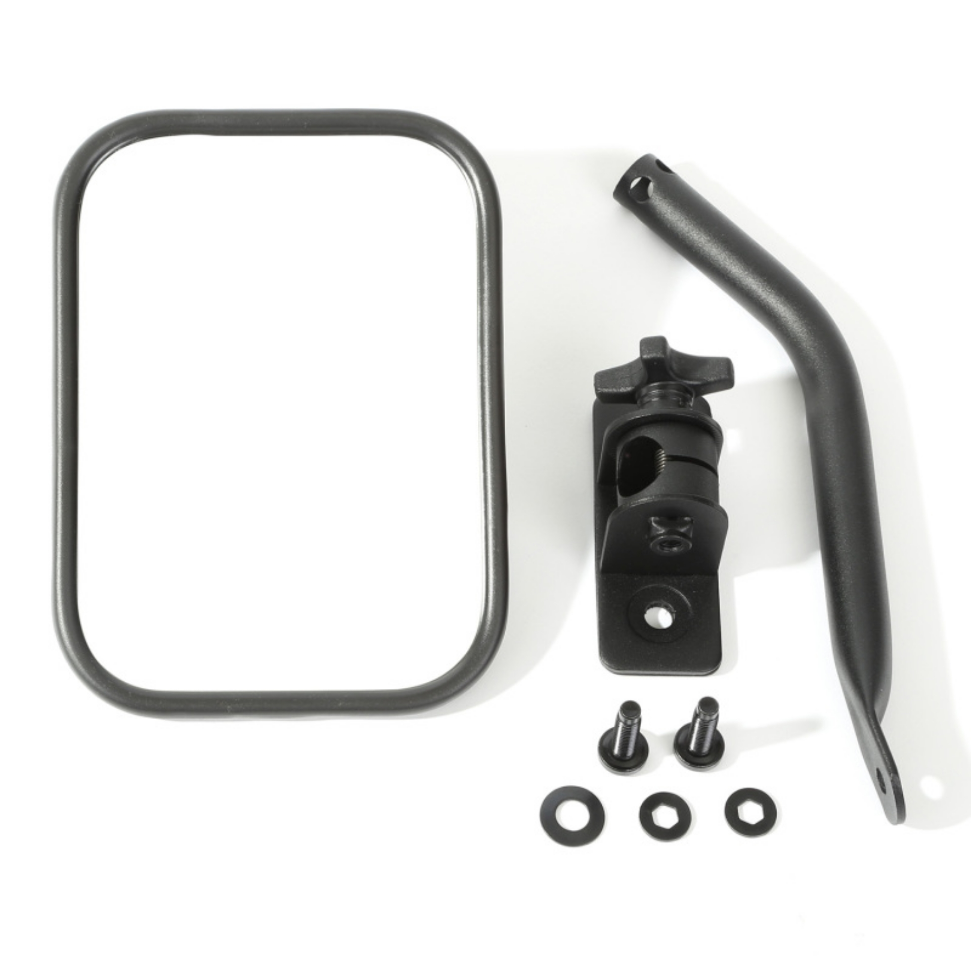 Picture of Rugged Ridge 97-18 Jeep Wrangler Textured Black Rectangluar Quick Release Mirror Kit