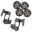 Picture of Rugged Ridge 07-18 Jeep Wrangler JK Textured Black Round A-Pillar LED Light Mount Kit