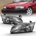 Picture of ANZO 1997-1999 Toyota Camry Crystal Headlight Chrome AmberOE