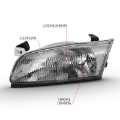 Picture of ANZO 1997-1999 Toyota Camry Crystal Headlight Chrome AmberOE
