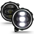 Picture of ANZO 2018-2019 Jeep Wrangler Full Led Projector Headlights Black