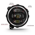 Picture of ANZO 2018-2019 Jeep Wrangler Full Led Projector Headlights Black