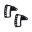Picture of Rugged Ridge Aluminum Grab Handles Front Pair Black 07-18 Jeep Wrangler JK-JKU
