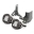 Picture of Rugged Ridge 97-06 Jeep Wrangler TJ Round Cube Windshield LED Kit w- Brackets