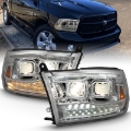 Picture of ANZO 2009-2018 Dodge Ram 1500 Projector H-L- Switchback Black Amber