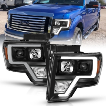 Picture of ANZO 2009-2014 Ford F-150 Projector Light Bar H-L Black Amber