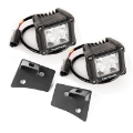 Picture of Rugged Ridge 07-18 Jeep Wrangler JK Dual Cube Windshield LED Kit w- Brackets
