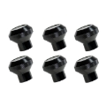 Picture of Rugged Ridge 76-86 Jeep CJ Black Billet Stainless Steel Dash Knob Set Billet