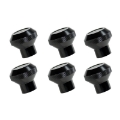 Picture of Rugged Ridge 76-86 Jeep CJ Black Billet Stainless Steel Dash Knob Set Billet