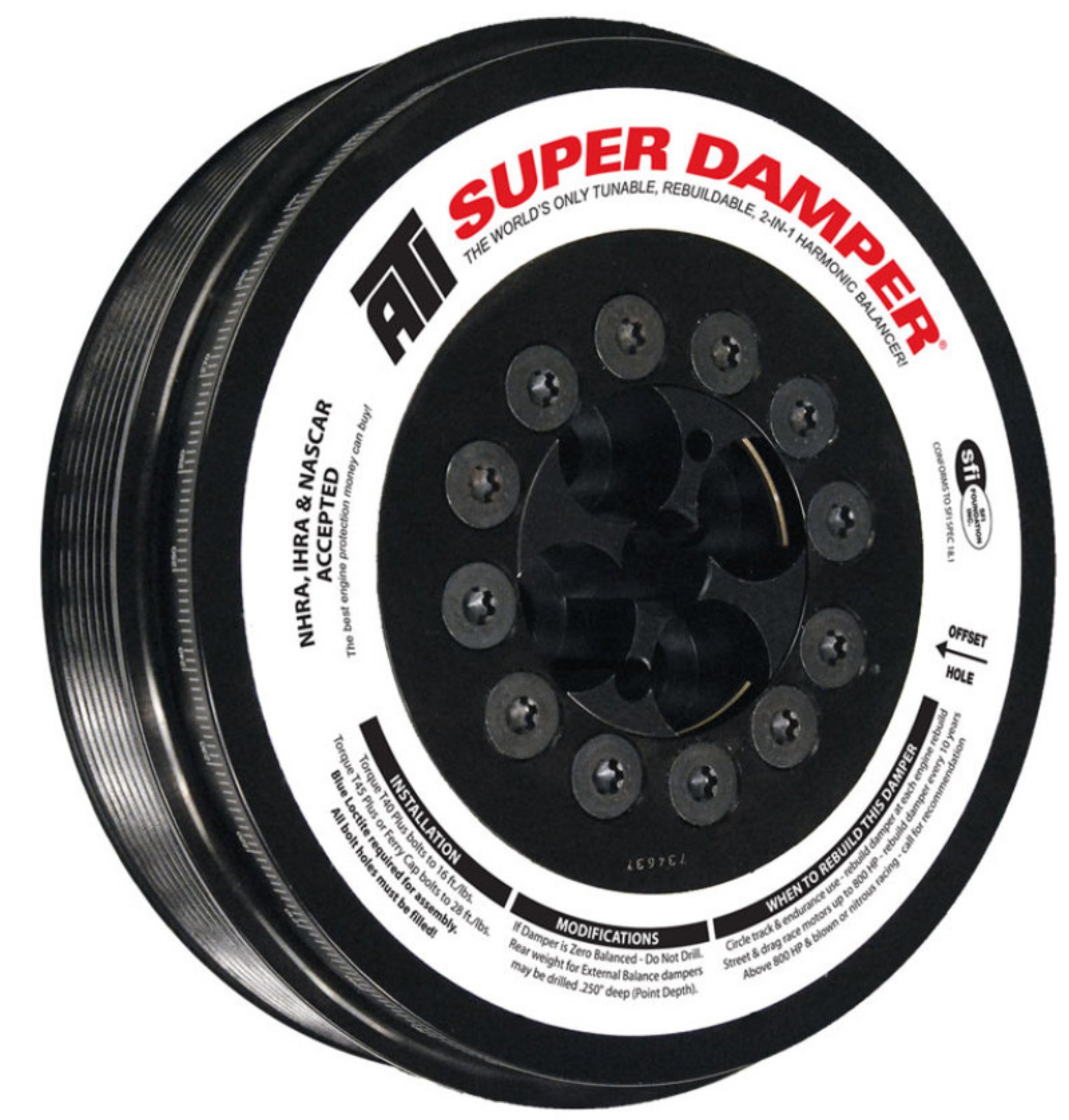 Picture of ATI Damper - 7-98in - Steel - 8 Grv - Cummins - 2003-07-5 - 5-9L - 3 Ring Hvy - Diesel