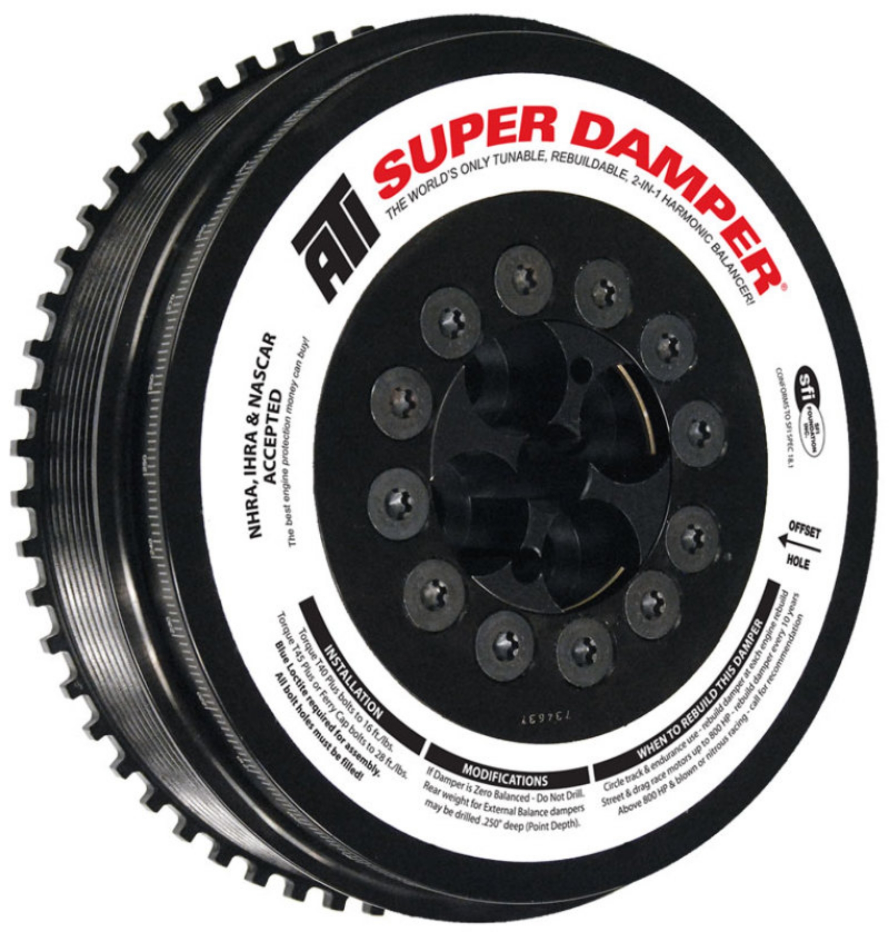 Picture of ATI Damper - 7-98in - Steel - 8 Grv - Cummins - 07-5-15 6-7L w-Reluctor Wheel - 3 Ring Hvy - Diesel