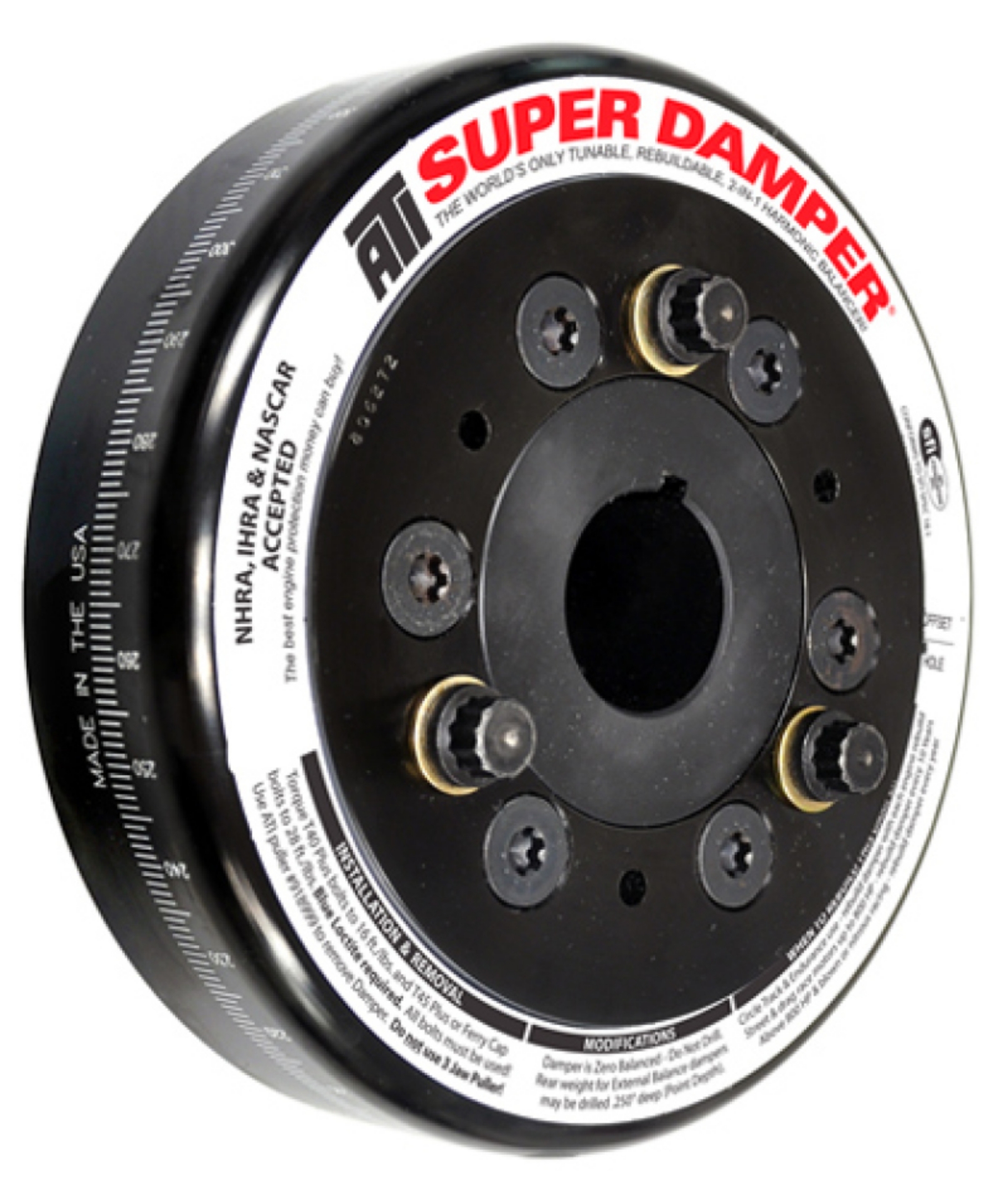 Picture of ATI Damper - 6-325in - Steel - Chevy SB - 90 Deg V6 - 409 - Pont 4Cyl - 3 Ring - 1Pc