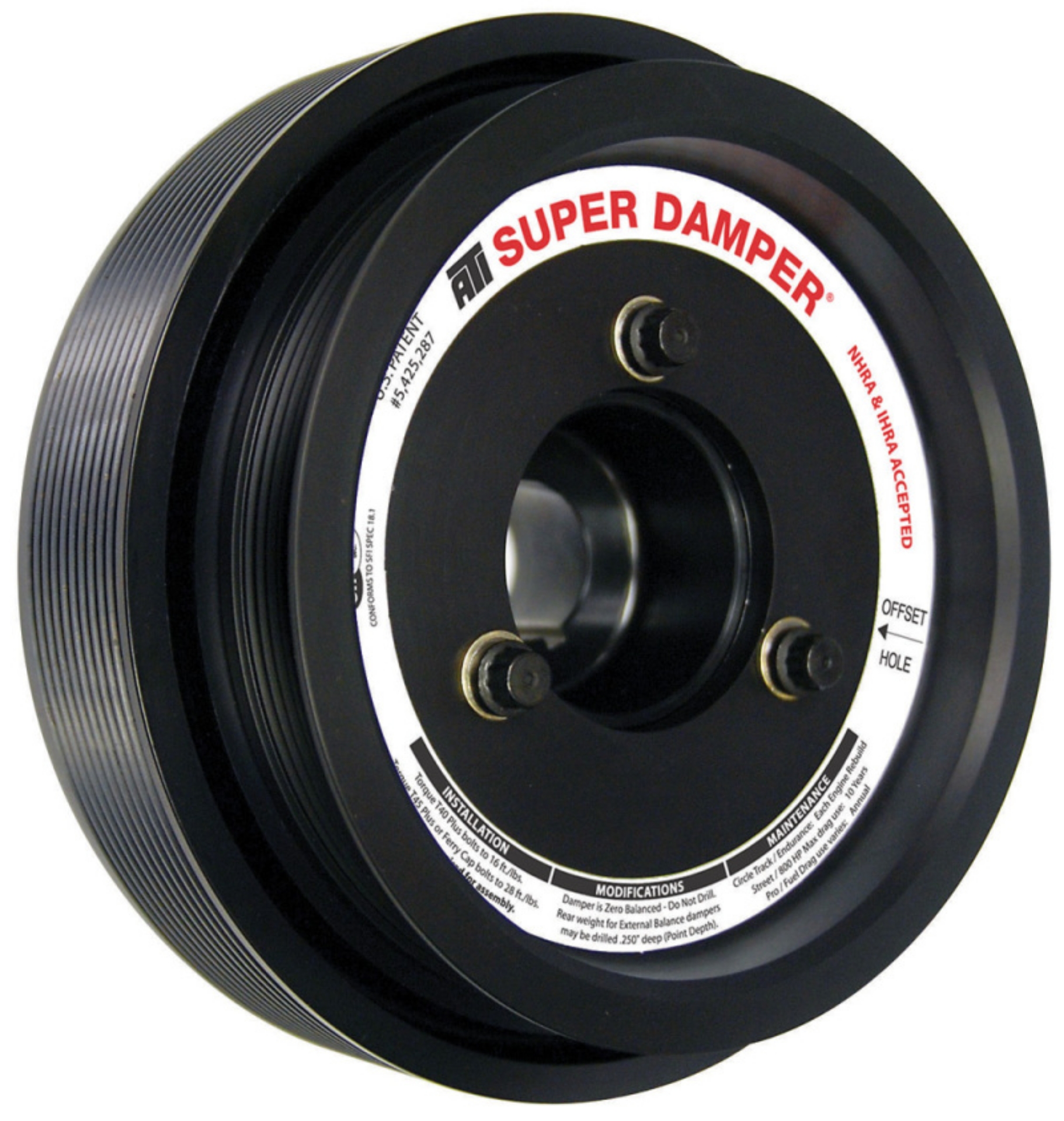 Picture of ATI Damper - 7-81in - Alum - 6-10 Grv - Ford GT 500 - 5-4 - 5-8 - 07-14 - 10 Percent OD Size