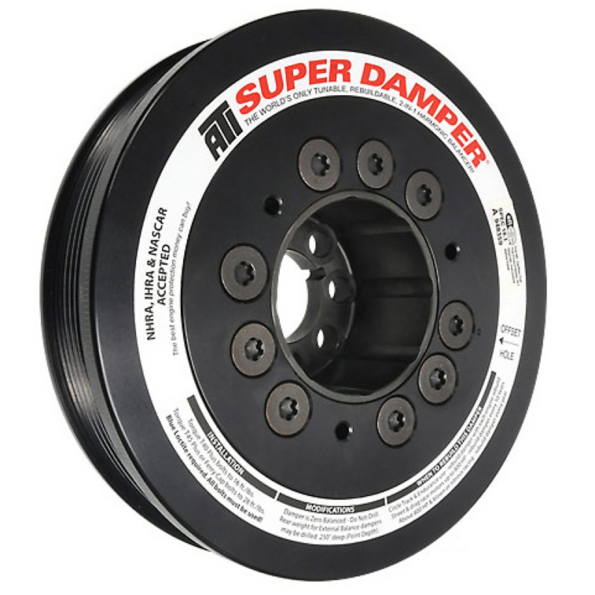 Picture of ATI Damper - 6-570in - Steel - 6 Grv - Audi - High HP - Race Version