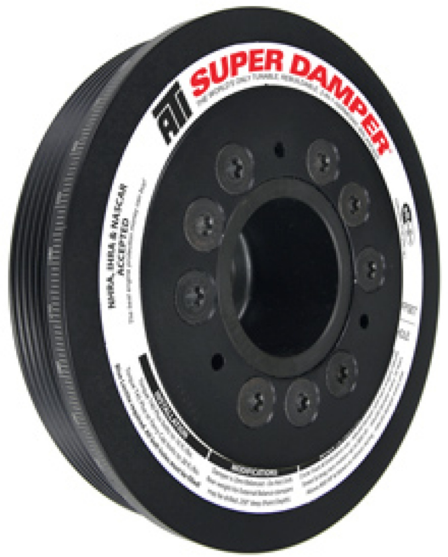 Picture of ATI Damper - 6-78in - Alum - 6 Grv - Mitsubishi Evo 8 - 4G63 - w-Integra Lower Cam Drive