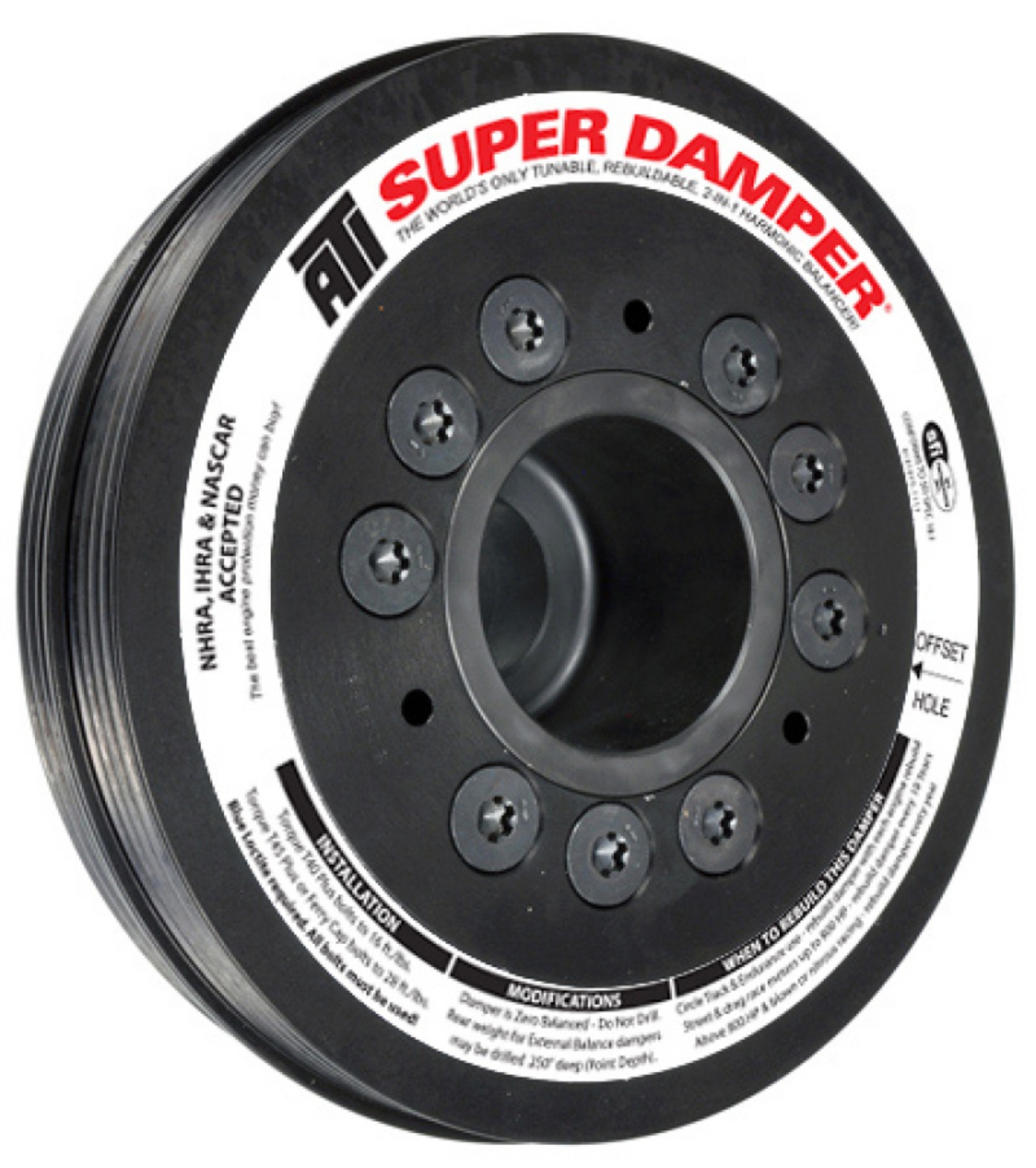 Picture of ATI Damper - 6-78in - Alum - 2 4 Grv - Mitsubishi Eclipse - 4G63 w-Integral Lower Cam Drive