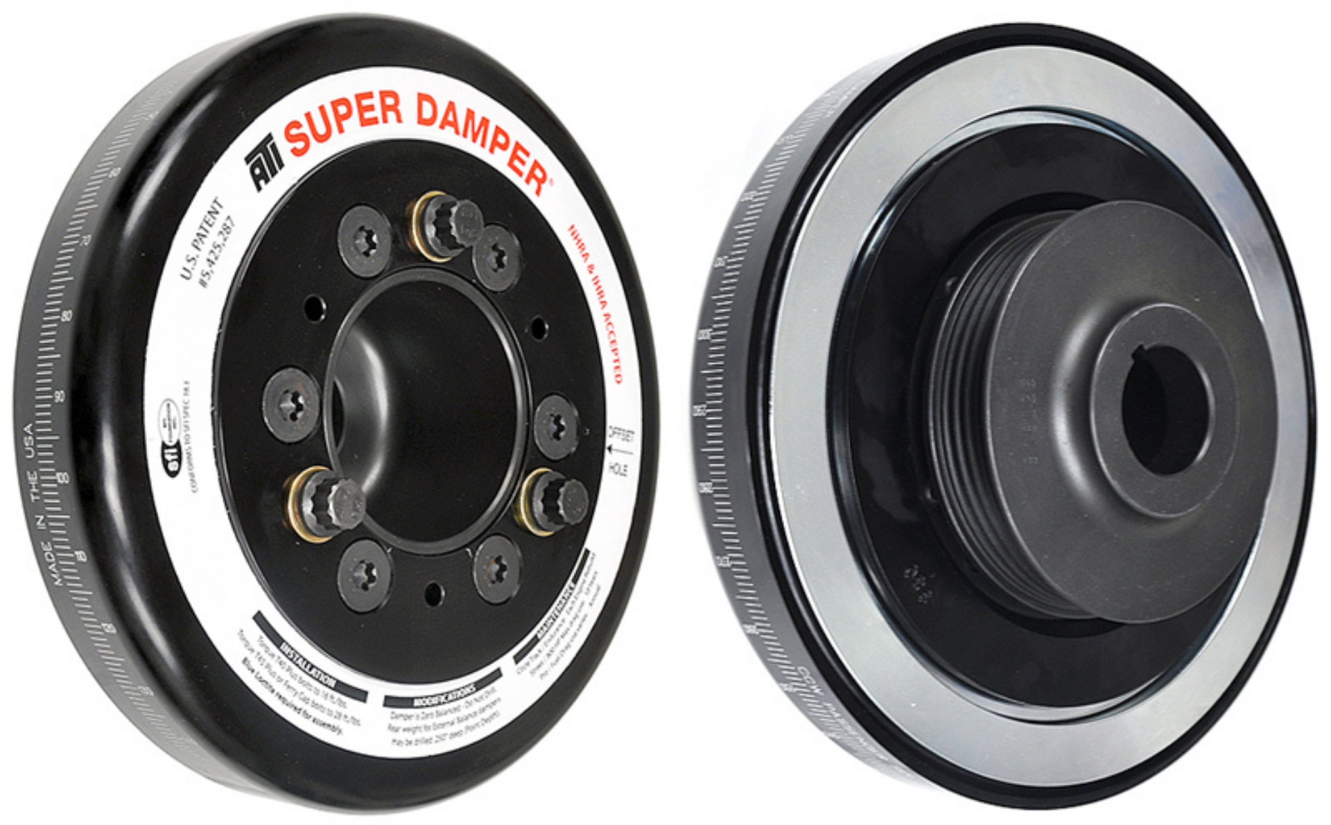 Picture of ATI Damper - 7-074in - Alum LW - Honda B - Race Damper - 4 Grv Steel Hub - 2 Ring
