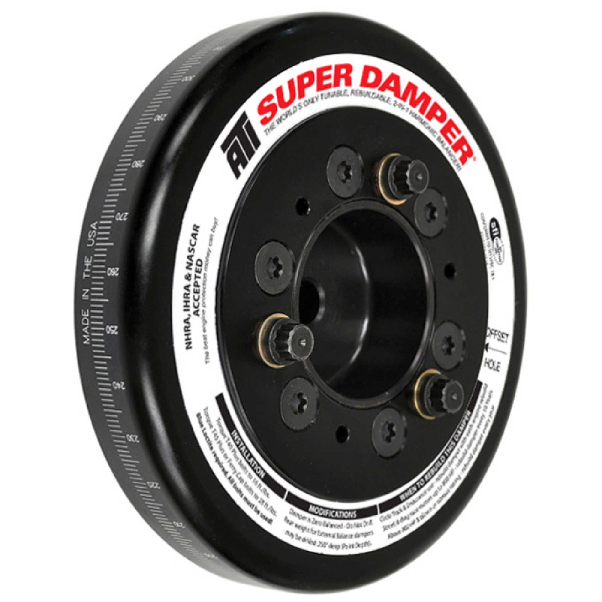 Picture of ATI Damper - 7-074in - Alum - 6 Grv - Scion-Subaru-Toyota - 4U-GSE - FA20 2-0L - 10 Percent UD