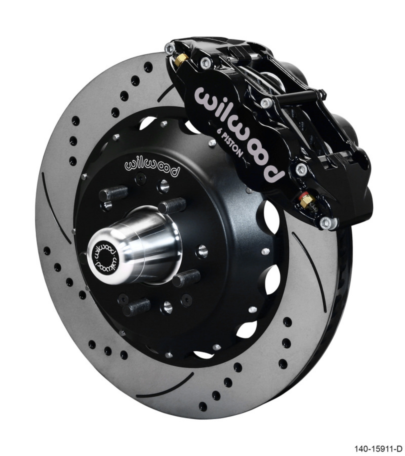 Picture of Wilwood Narrow Superlite 6R Front Big Brake Kit 14-00in SRP Drilled and Slotted Rotor - Black