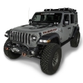 Picture of Rugged Ridge 18-20 Jeep Wrangler JL-JT Arcus Front Bumper Set w- Overrider