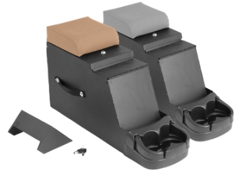 Picture of Rugged Ridge Stereo Security Console Gray 76-95 Jeep CJ - Jeep Wrangler