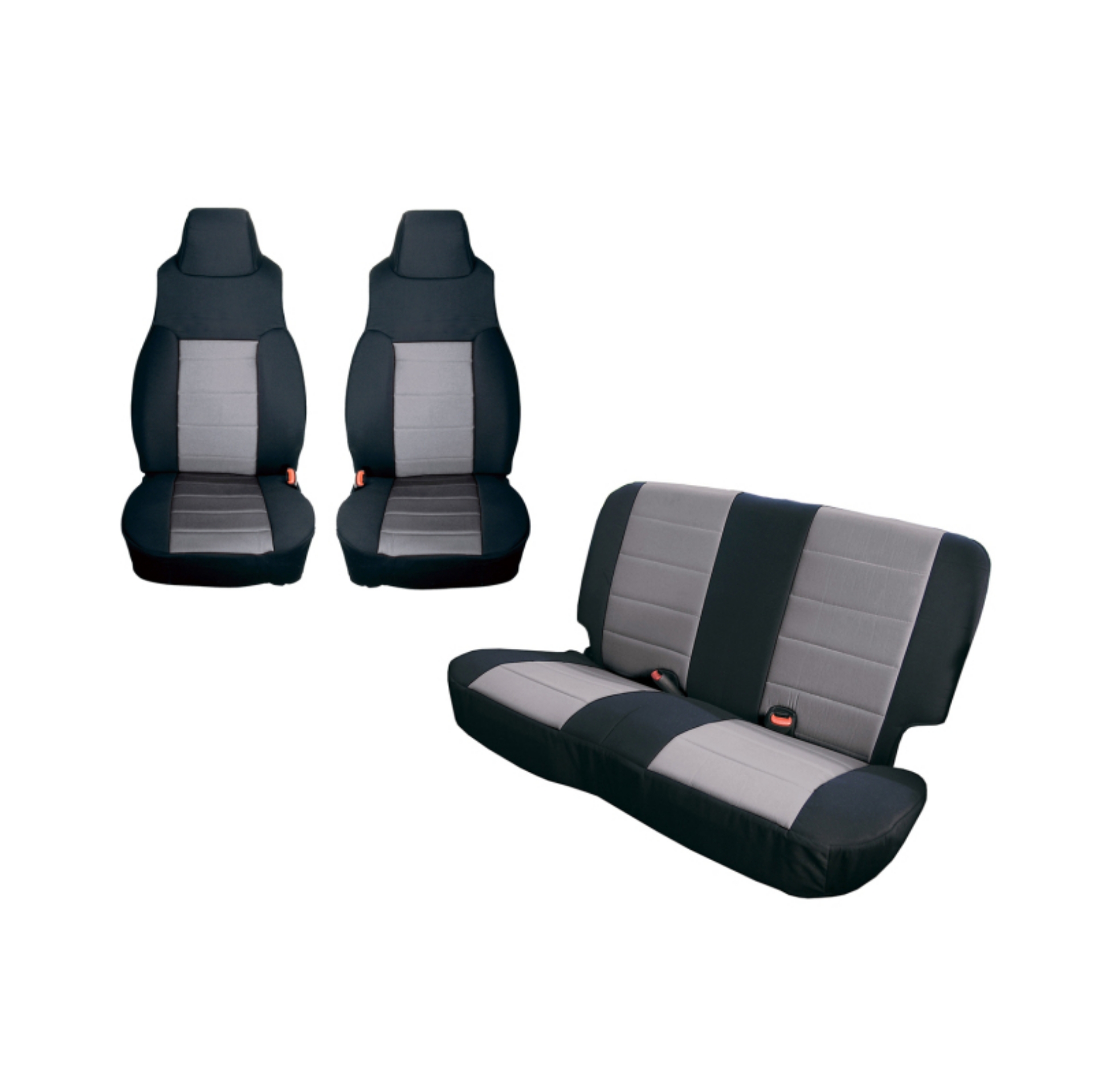 Picture of Rugged Ridge Seat Cover Kit Black-Gray 91-95 Jeep Wrangler YJ