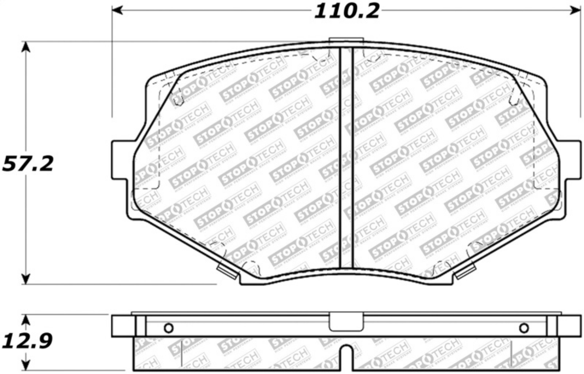 Picture of StopTech 94-97 - 99-02 Mazda Miata Street Select Front Brake Pads