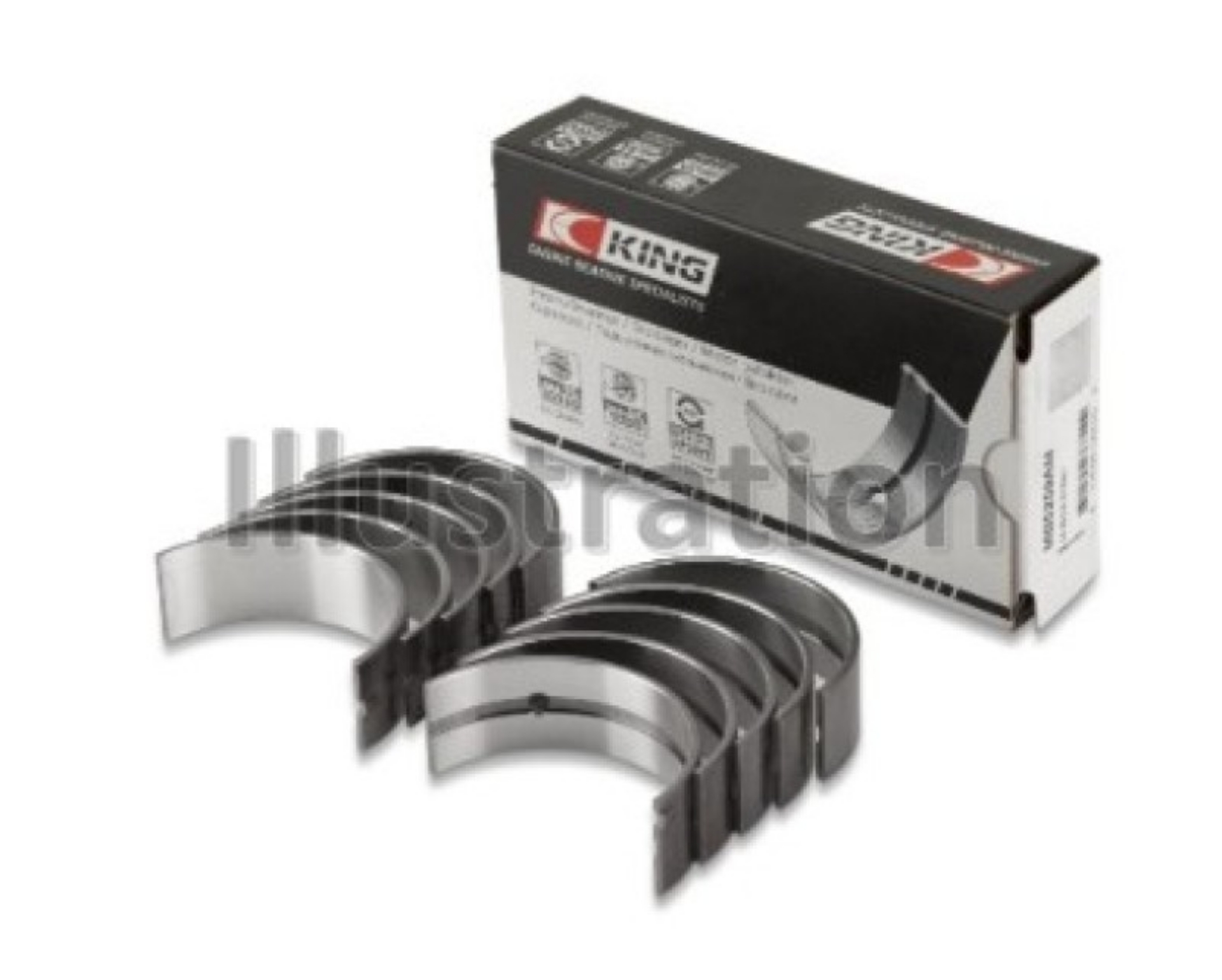 Picture of King Engine Bearings Audi A4 1-8L AEB Size +-50 Oversized Main Bearing Set