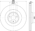 Picture of Hella Pagid Front High Carbon Brake Rotor - 05-09 Audi A8