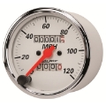 Picture of Autometer Arctic White 3-1-8in 0-120 MPH Mechanical Speedometer Gauge