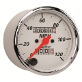 Picture of Autometer Arctic White 3-1-8in 0-120 MPH Mechanical Speedometer Gauge