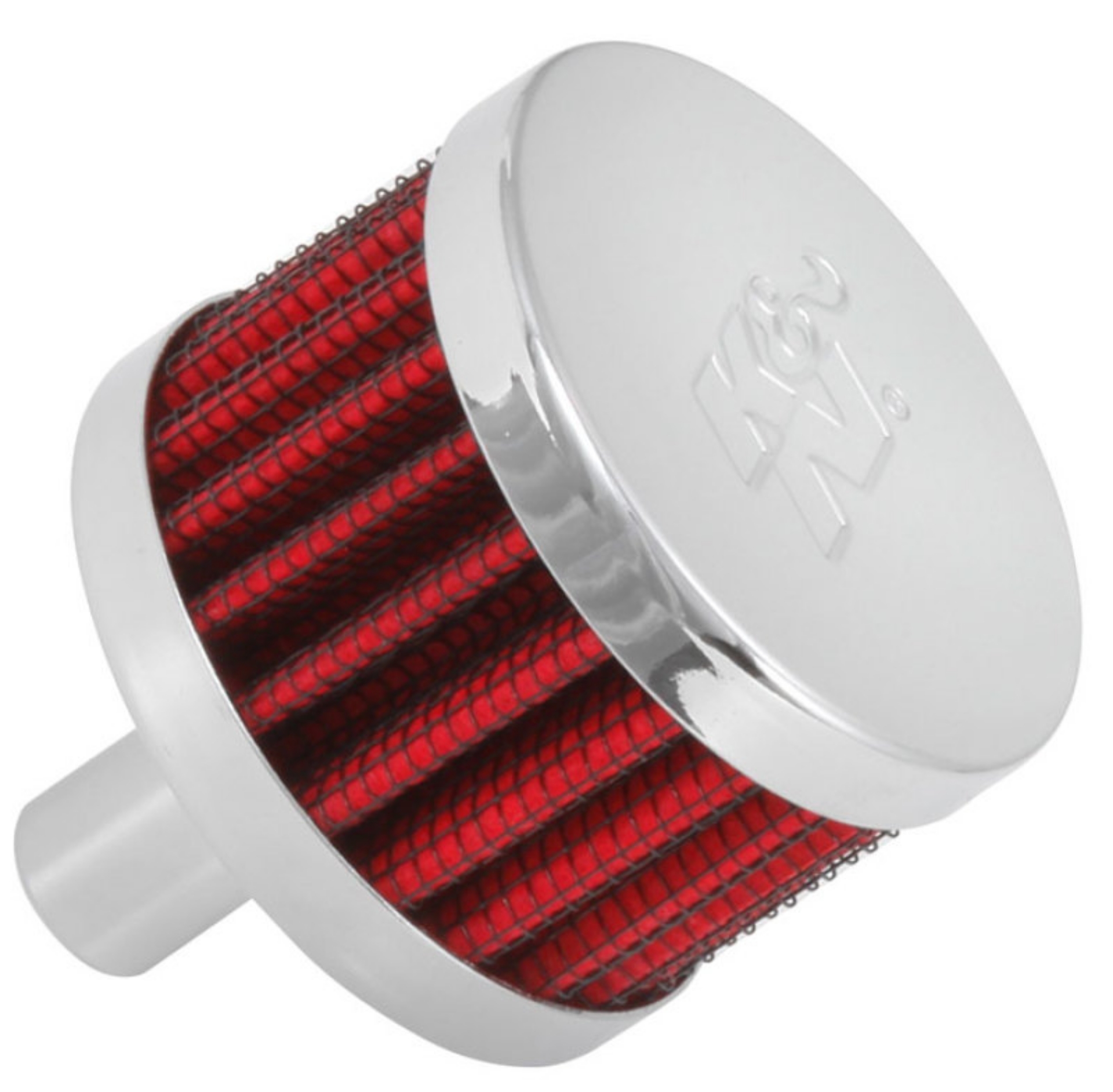 Picture of K&N Steel Base Chrome Top Crankcase Vent Filter 1-2in- Vent - 2in- OD - 1-1-2in- Height
