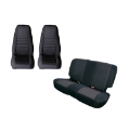 Picture of Rugged Ridge Seat Cover Kit Black 80-90 Jeep CJ-YJ