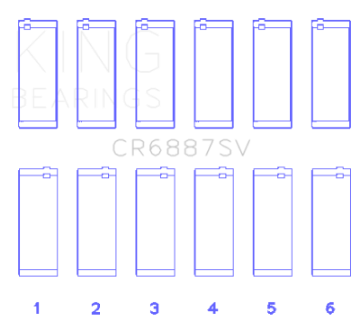 Picture of King Engine Bearings BMW B58B30A Performance Rod Bearing Set