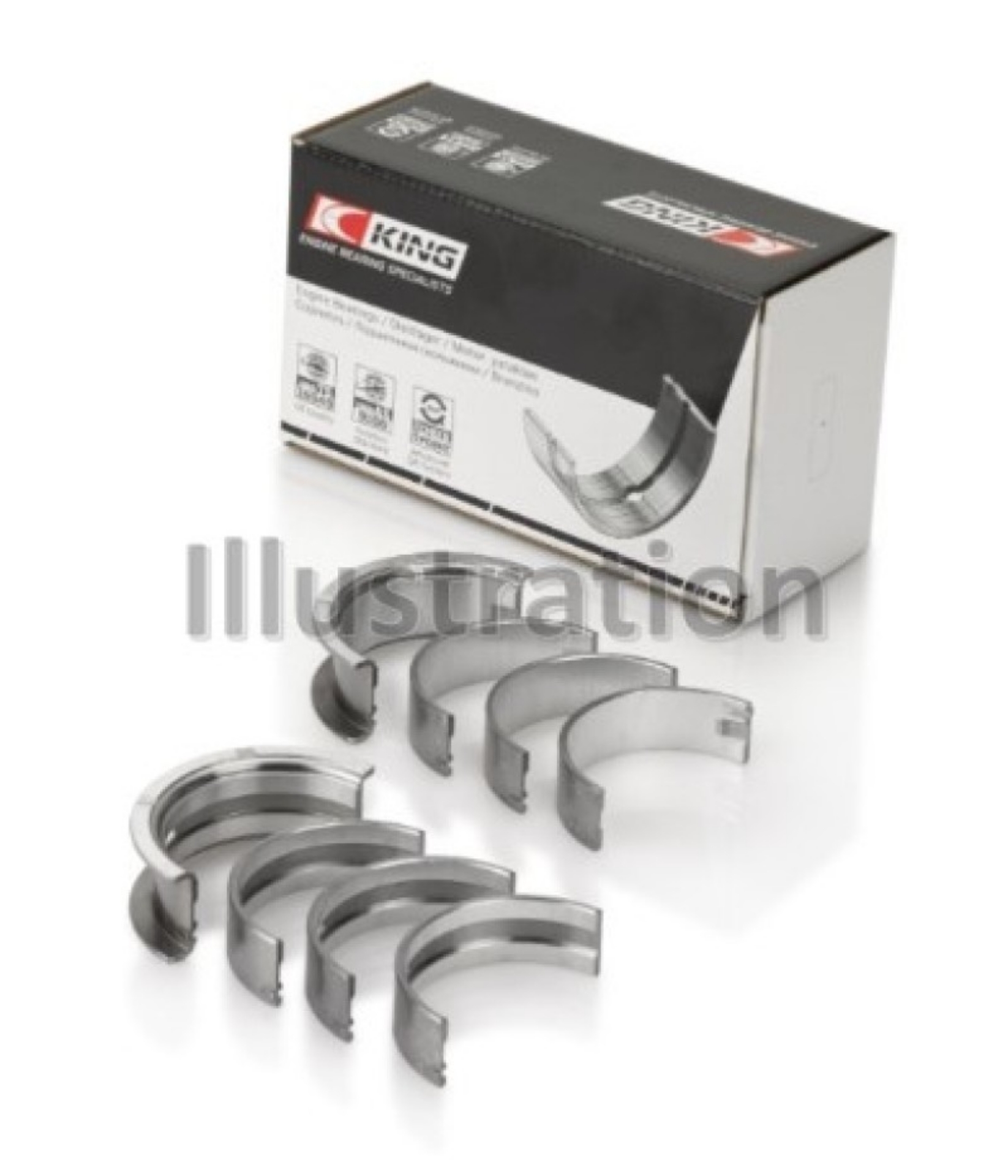 Picture of King Engine Bearings 87-90 Subaru Justy Main Bearing Set Size 0-25 Oversized