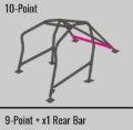 Picture of Cusco Safety21 SXE10 IS300 2-Passenger Works 10P Roll Cage - Black