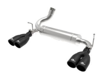 Picture of aFe Rebel Series 2-5in 409 SS Axle-Back Exhaust System Black 07-18 Jeep Wrangler JK V6-3-6L-3-8L
