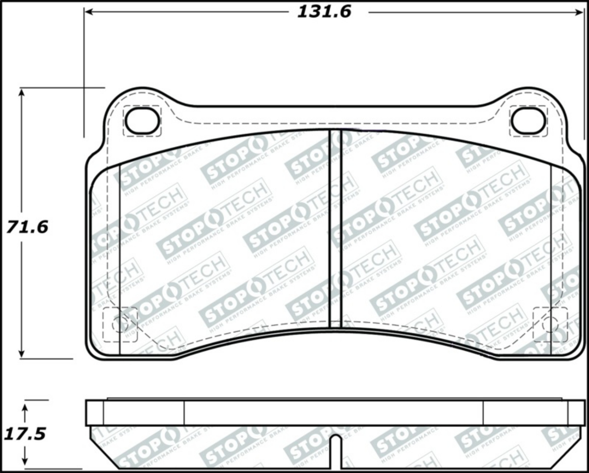 Picture of StopTech Street Select 09-18 Nissan GT-R Rear Brake Pads