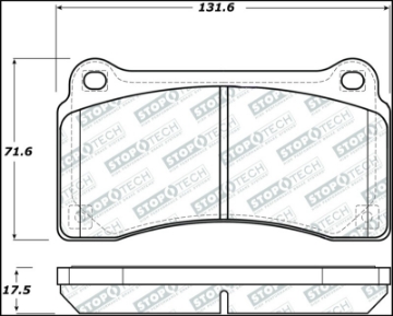 Picture of StopTech Street Select 09-18 Nissan GT-R Rear Brake Pads