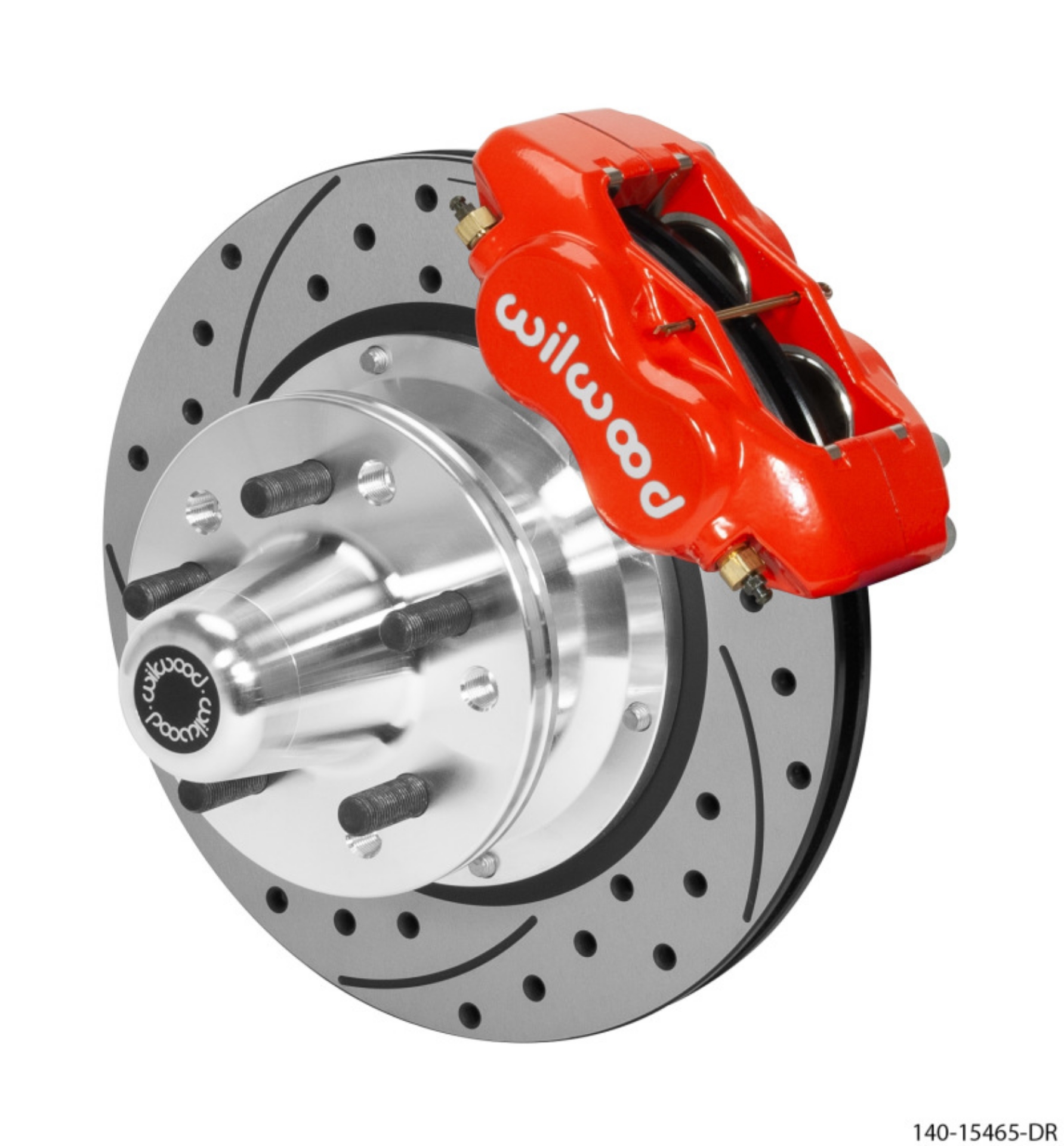 Picture of Wilwood Forged Dynalite Pro Series Front Brake Kit Red Caliper 11-00in SRP Drilled & Slotted Rotor