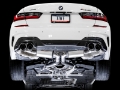 Picture of AWE Tuning 2019+ BMW M340i G20 Resonated Touring Edition Exhaust - Quad Chrome Silver Tips