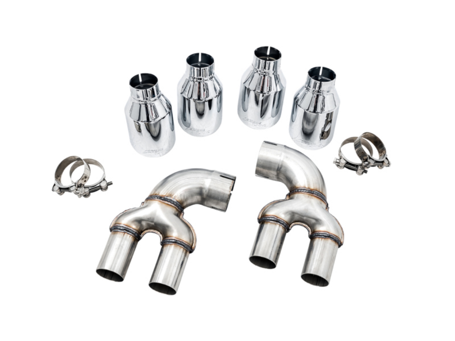 Picture of AWE Tuning 2019+ BMW M340i G20 OE-Config-To-Quad Tip Conversion Kit - Chrome Silver Tip